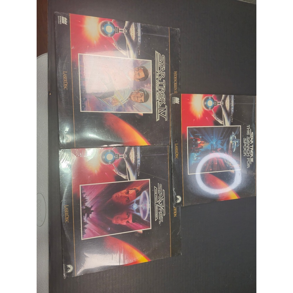 Star Trek LaserDisc Lot III IV V Widescreen Edition Search Spock Voyage Home Vtg